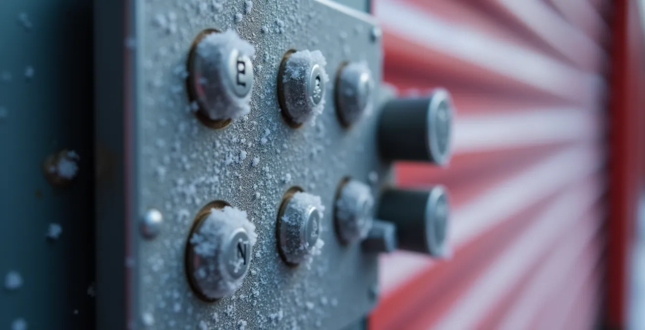 Système d'accès par code sécurisé d'un entrepôt de stockage en conditions hivernales au Québec