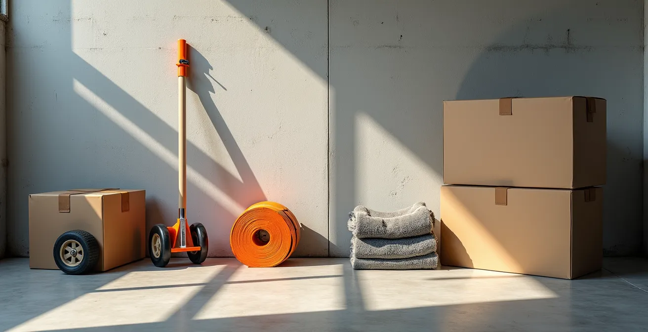 Comparaison visuelle entre location de camion et service professionnel de déménagement