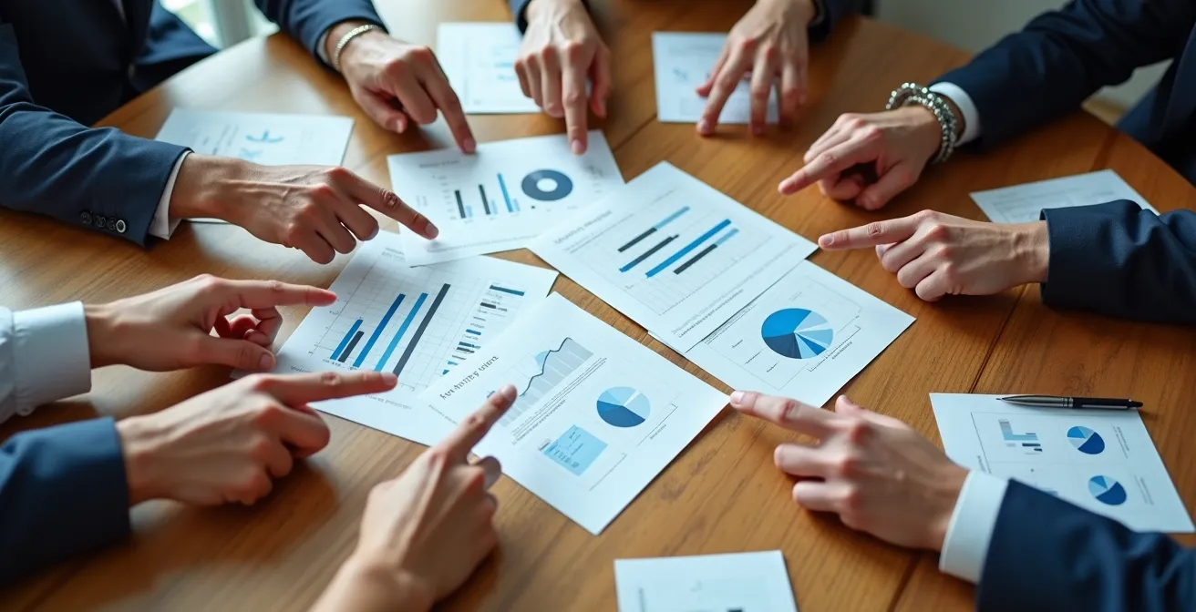 Tableau de bord numérique montrant des graphiques de prévisions partagées entre partenaires