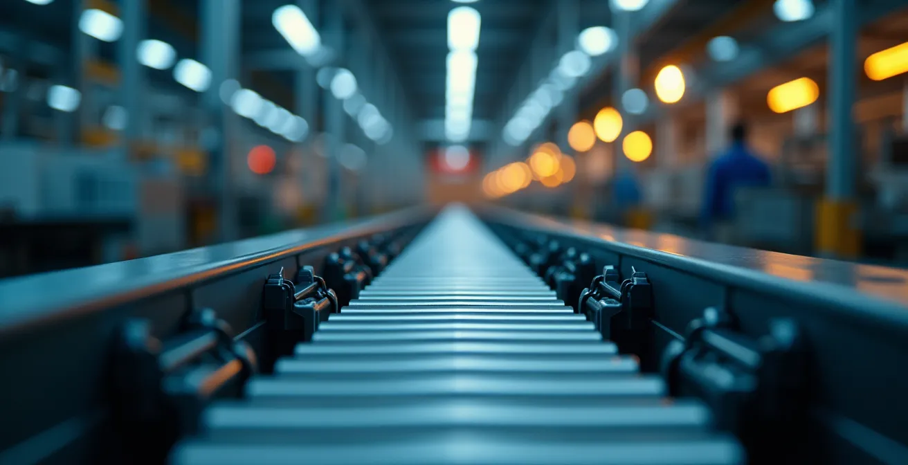 Vue macro détaillée d'équipements automatisés dans un centre de distribution québécois