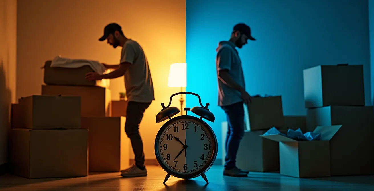 Visualisation du rapport temps-argent entre formule clé en main et à la carte