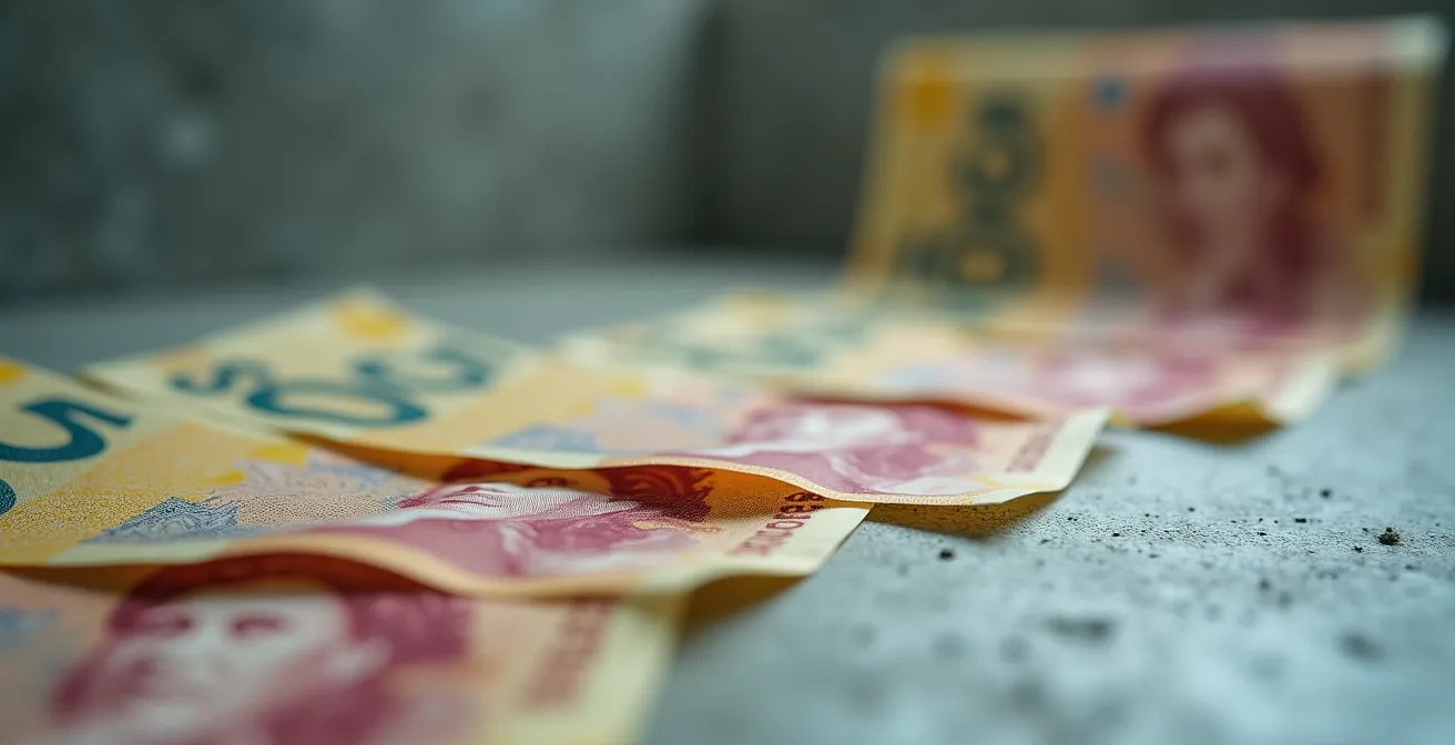 Visualisation du coût d'opportunité d'un espace de stockage sous-utilisé, montrant de l'argent se dissipant dans un espace vide.